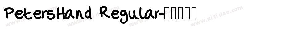 PetersHand Regular字体转换